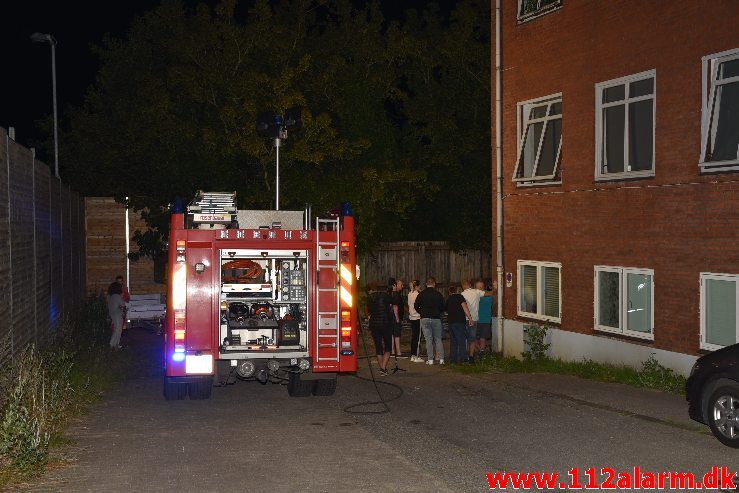 Bygn.brand-Etageejendom. Bleggaardsgade i Vejle. 17/07-2019. KL. 23:01.