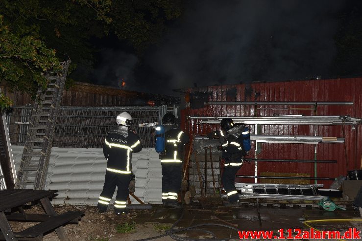 Bygn.brand-Etageejendom. Bleggaardsgade i Vejle. 17/07-2019. KL. 23:01.