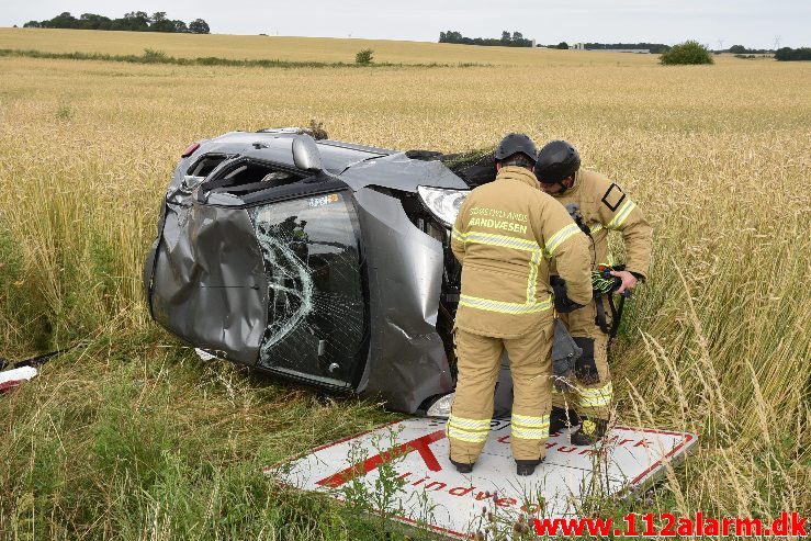 FUH med fastklemt. Skanderborgvej ved Lindved. 18/07-2019. Kl. 17:31.