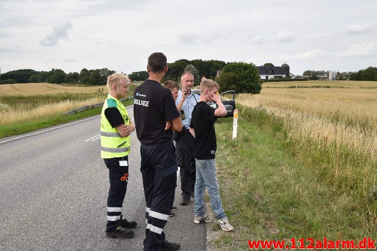 FUH med fastklemt. Skanderborgvej ved Lindved. 18/07-2019. Kl. 17:31.