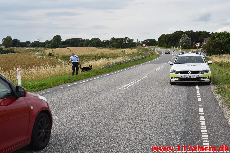 FUH med fastklemt. Skanderborgvej ved Lindved. 18/07-2019. Kl. 17:31.