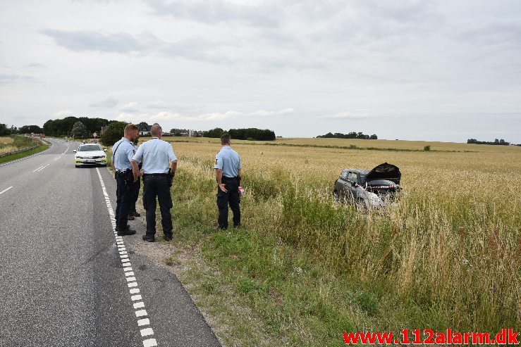 FUH med fastklemt. Skanderborgvej ved Lindved. 18/07-2019. Kl. 17:31.