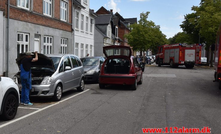 Mindre Forurening. Fredericiagade i Vejle. 18/07-2019. Kl. 13:31.