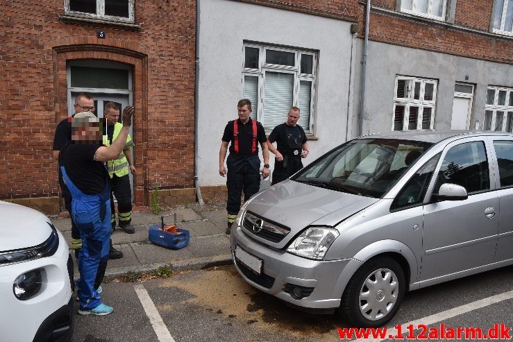 Mindre Forurening. Fredericiagade i Vejle. 18/07-2019. Kl. 13:31.