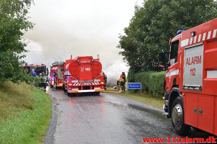 Bygningsbrand – Gård. Sødovervej i Sødover. 31/07-2019. KL. 18:31.