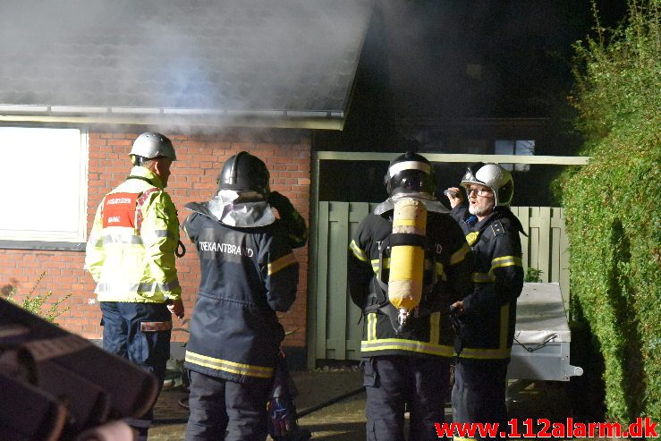 Brand i Villa. Uhrskovvej i Vejle. 02/08-2019. KL. 00:01.