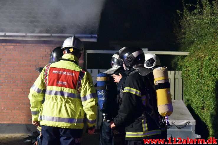 Brand i Villa. Uhrskovvej i Vejle. 02/08-2019. KL. 00:01.