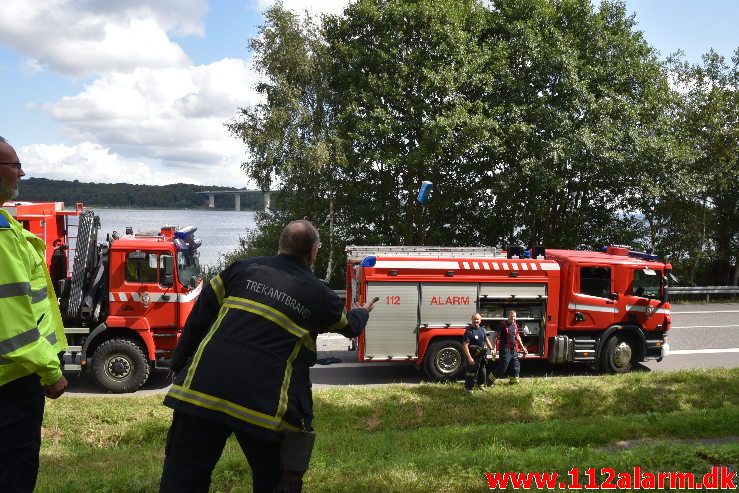 Personpåkørsel. Strækningen fra Børkop til Vejle. 12/08-2019. Kl.11:58.