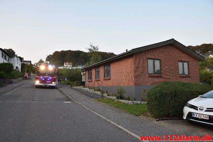 Brand i Villa. Mølgårdsvej i Vejle Øst. 26/08-2019. Kl. 20:00.