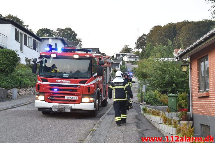 Brand i Villa. Mølgårdsvej i Vejle Øst. 26/08-2019. Kl. 20:00.