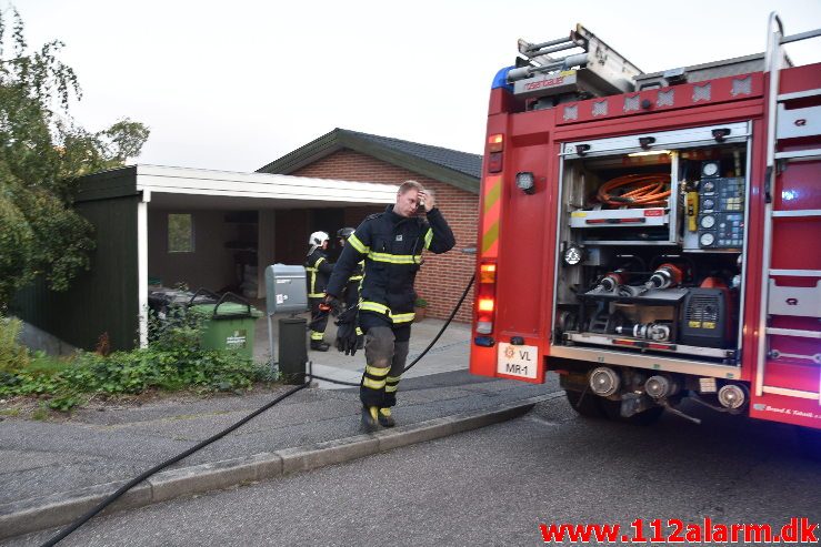 Brand i Villa. Mølgårdsvej i Vejle Øst. 26/08-2019. Kl. 20:00.