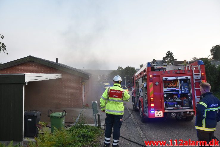 Brand i Villa. Mølgårdsvej i Vejle Øst. 26/08-2019. Kl. 20:00.