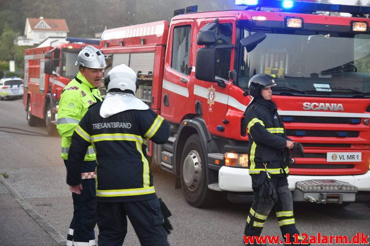 Brand i Villa. Mølgårdsvej i Vejle Øst. 26/08-2019. Kl. 20:00.