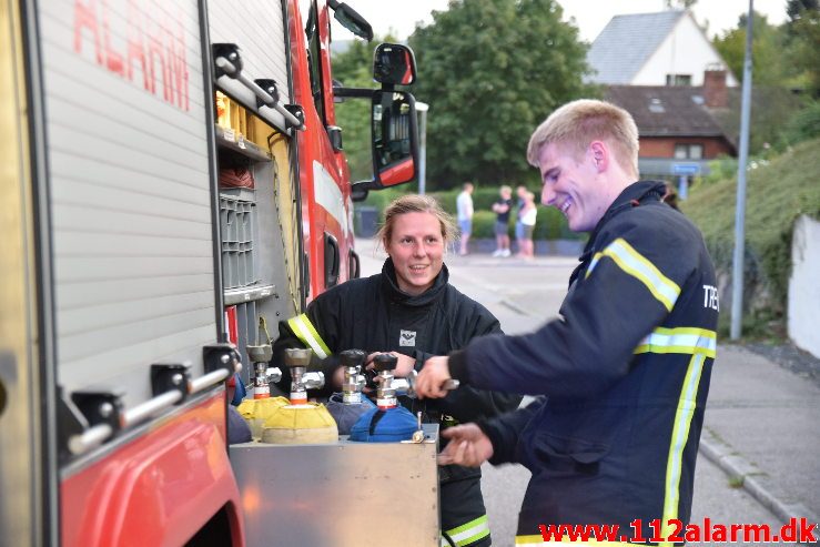 Brand i Villa. Mølgårdsvej i Vejle Øst. 26/08-2019. Kl. 20:00.