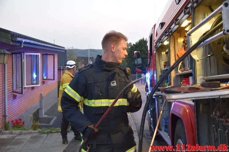 Brand i Villa. Mølgårdsvej i Vejle Øst. 26/08-2019. Kl. 20:00.