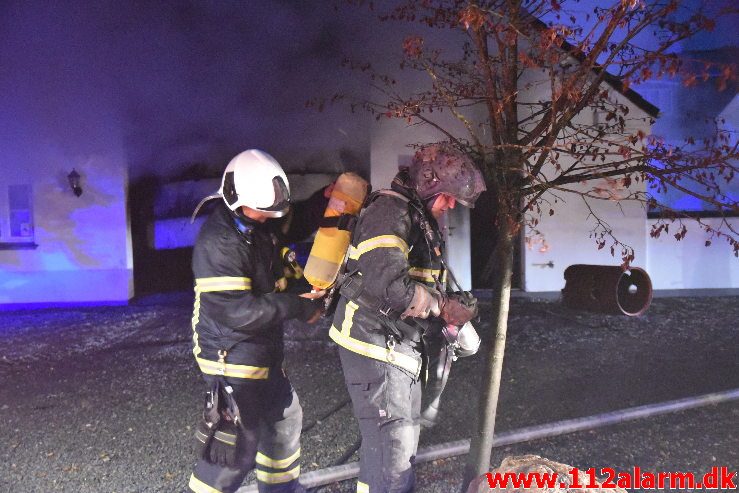 Gårdbrand. Horstedvej i Højen. 31/07-2019. Kl. 21:59.