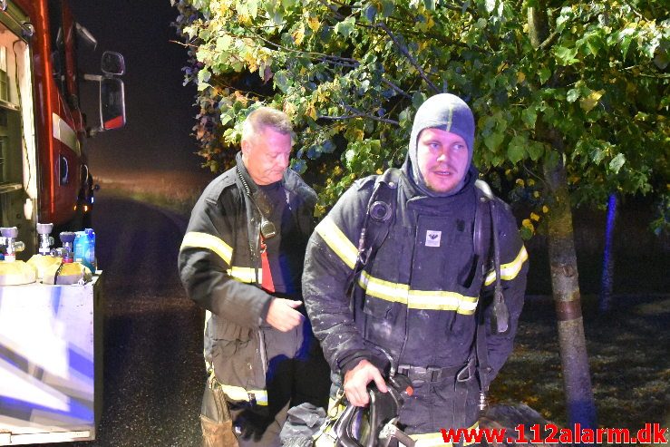 Gårdbrand. Horstedvej i Højen. 31/07-2019. Kl. 21:59.