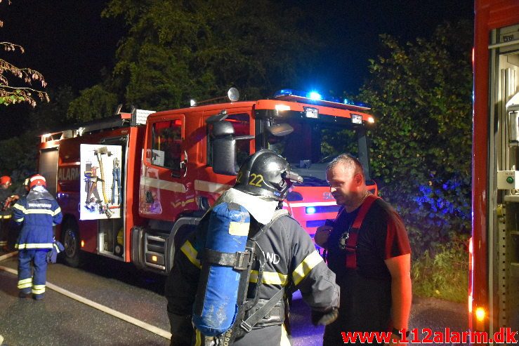 Gårdbrand. Horstedvej i Højen. 31/07-2019. Kl. 21:59.