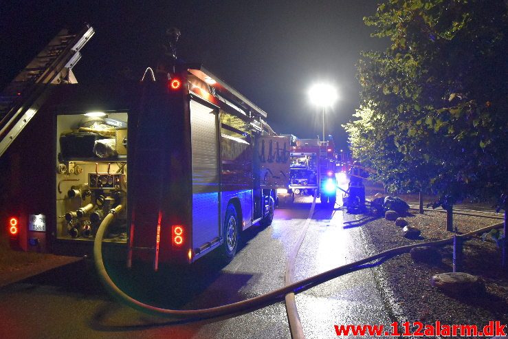 Gårdbrand. Horstedvej i Højen. 31/07-2019. Kl. 21:59.