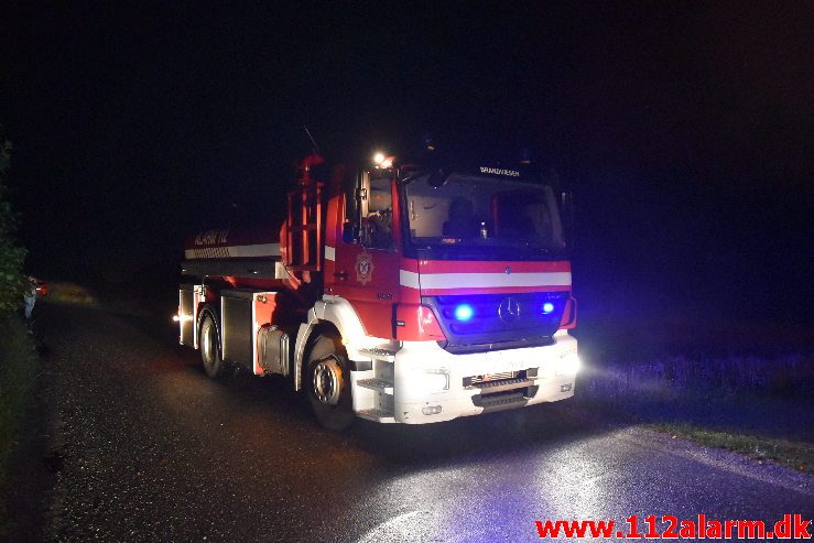 Gårdbrand. Horstedvej i Højen. 31/07-2019. Kl. 21:59.