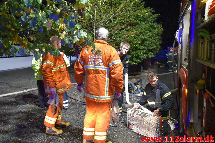 Gårdbrand. Horstedvej i Højen. 31/07-2019. Kl. 21:59.