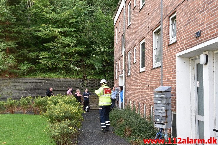 Brand for 2. gang i samme lejlighed. Ribe Landevej 13 i Vejle. 05/09-2019. Kl. 17:06.