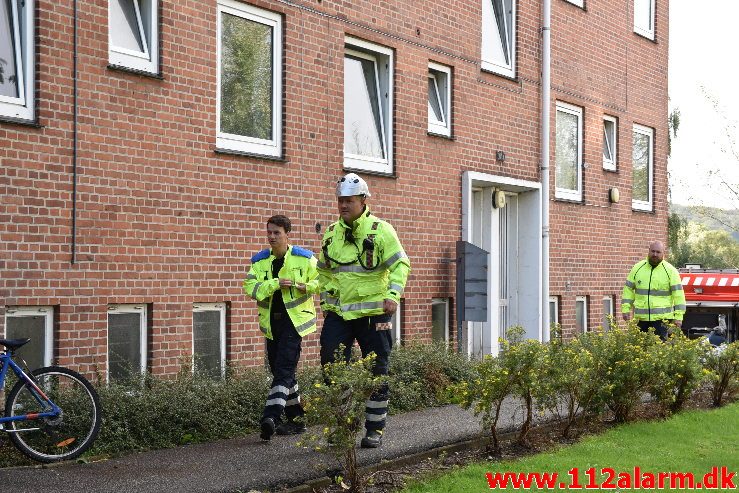 Brand for 2. gang i samme lejlighed. Ribe Landevej 13 i Vejle. 05/09-2019. Kl. 17:06.