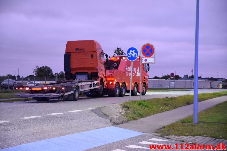 Større olieudslip. Sadelmagervej i Vejle. 20/09-2019. Kl. 18:25.