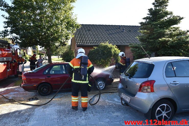 Meget varme bremser. Ringvejen i Jelling. 21/09-2019. Kl. 16:24.