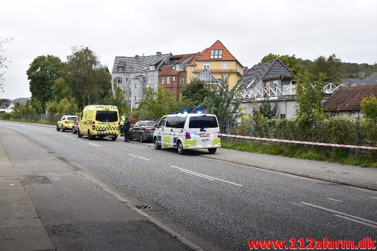 Personpåkørsel. Langelinie i vejle. 23/09-2019. Kl. 09:48.