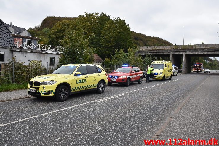 Personpåkørsel. Langelinie i vejle. 23/09-2019. Kl. 09:48.