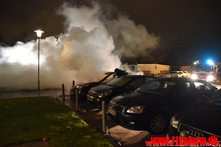 Bilbrand. Skolegade i Vejle. 01/01-2020. Kl. 03:42.