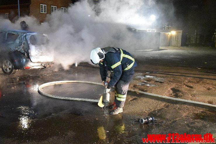 Bilbrand. Skolegade i Vejle. 01/01-2020. Kl. 03:42.