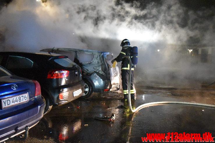 Bilbrand. Skolegade i Vejle. 01/01-2020. Kl. 03:42.