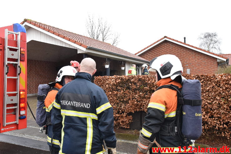 Brand i Garage. Sønderskovvej i Knabberup. 06/01-2020. Kl. 11:31.