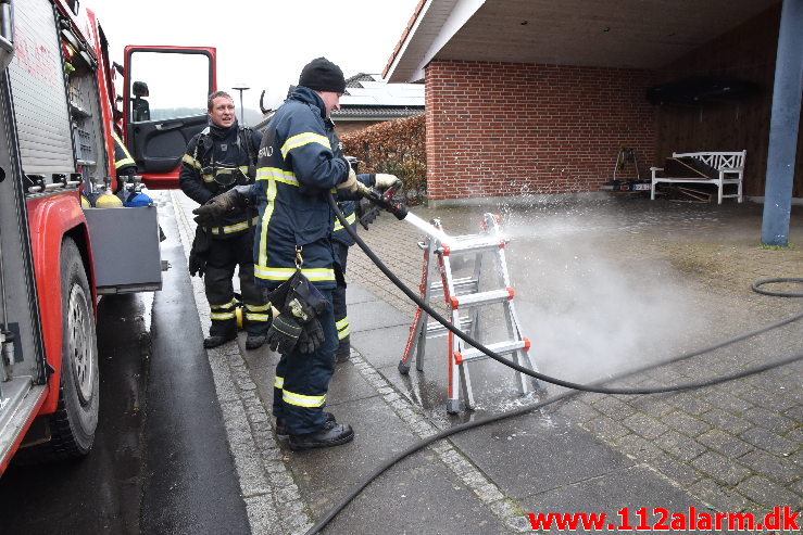 Brand i Garage. Sønderskovvej i Knabberup. 06/01-2020. Kl. 11:31.