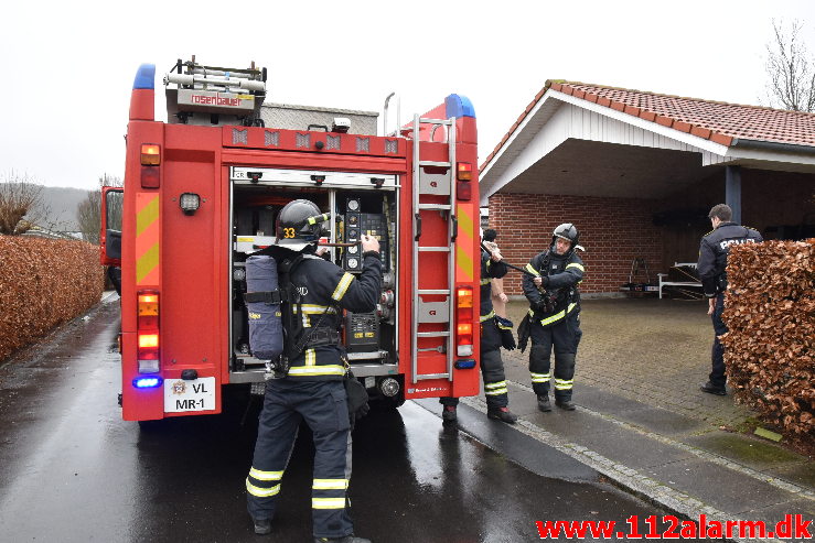 Brand i Garage. Sønderskovvej i Knabberup. 06/01-2020. Kl. 11:31.