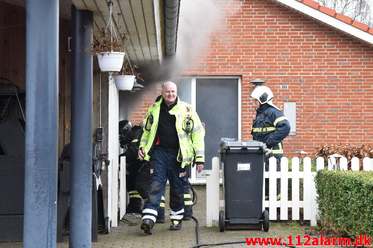 Brand i Garage. Sønderskovvej i Knabberup. 06/01-2020. Kl. 11:31.