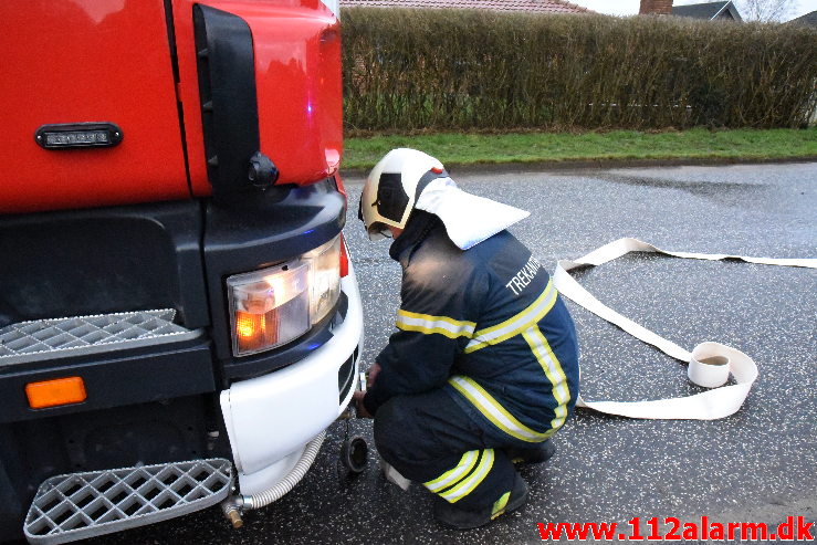 Ild i Villa. Havrebakken i Grejs By. 16/01-2020. Kl. 09:39.