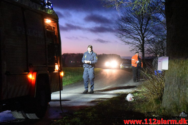 Brand i Villa. Nykirkevej i Tinnet. 19/01-2020. Kl. 16:47.