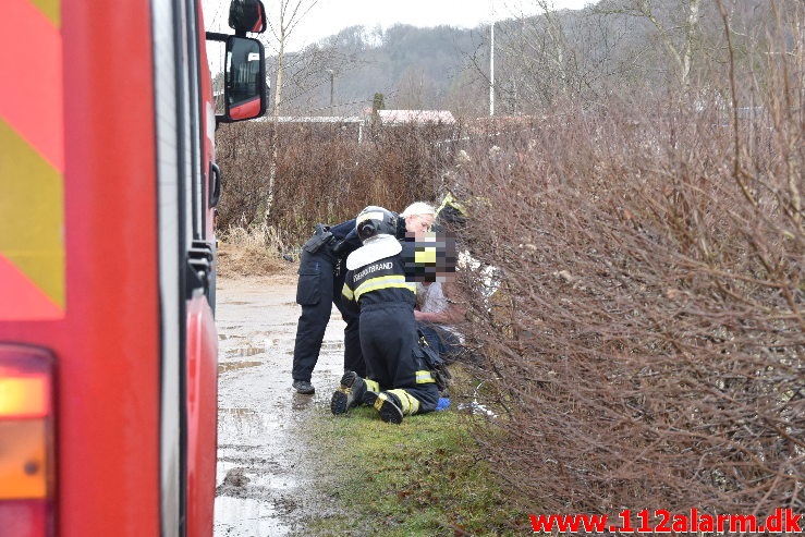 Ild i Kolonihavehus. Timianvej i vejle. 28/01-2020. Kl. 13:43.