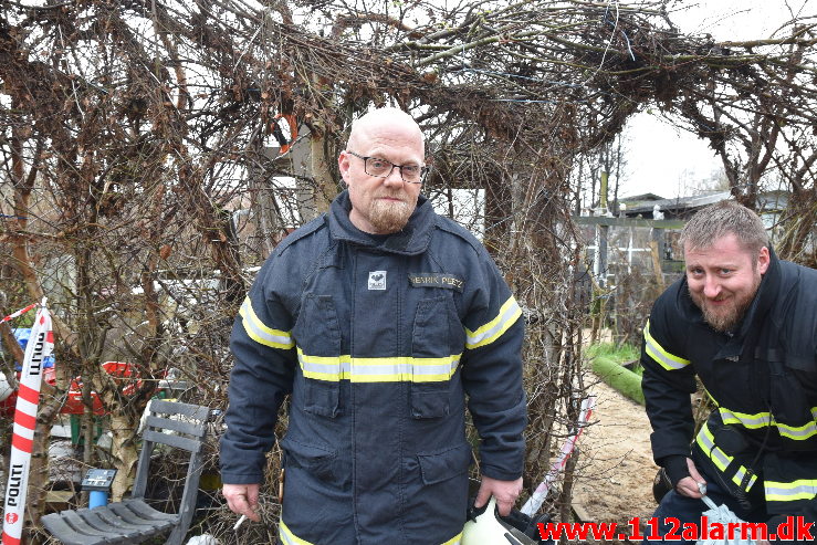 Ild i Kolonihavehus. Timianvej i vejle. 28/01-2020. Kl. 13:43.