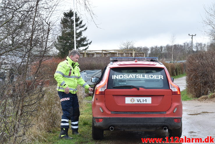 Ild i Kolonihavehus. Timianvej i vejle. 28/01-2020. Kl. 13:43.