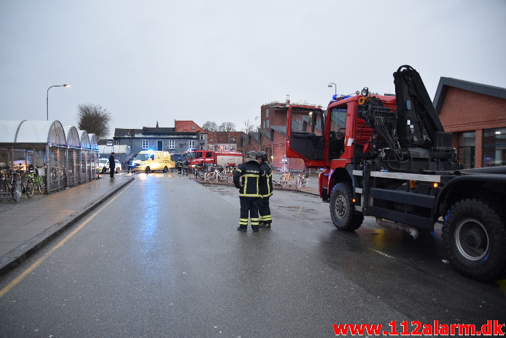 Personpåkørsel Fastklemt Tog. Vejle Banegård. 04/02-2020. Kl. 07:50.