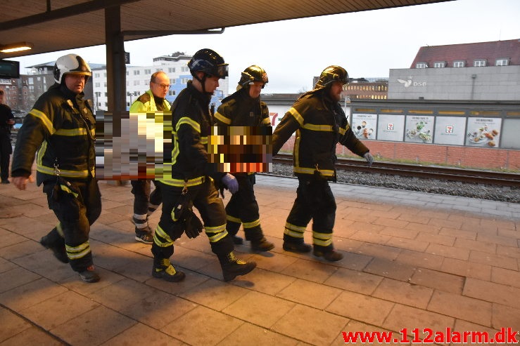 Personpåkørsel Fastklemt Tog. Vejle Banegård. 04/02-2020. Kl. 07:50.