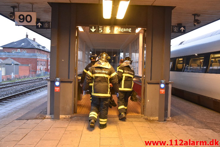 Personpåkørsel Fastklemt Tog. Vejle Banegård. 04/02-2020. Kl. 07:50.