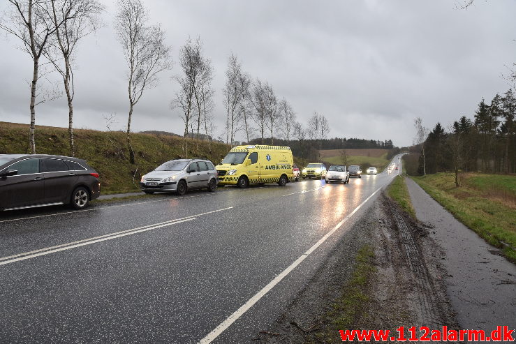 Brand i Villa. Ballevej ved Bredsten. 24/02-2020. Kl. 16:37.