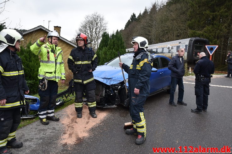 Redning - Personpåkørsel tog. Lerbæk Møllevej ved Lerbæk Mølle. 06/03-2020. Kl. 13:26.