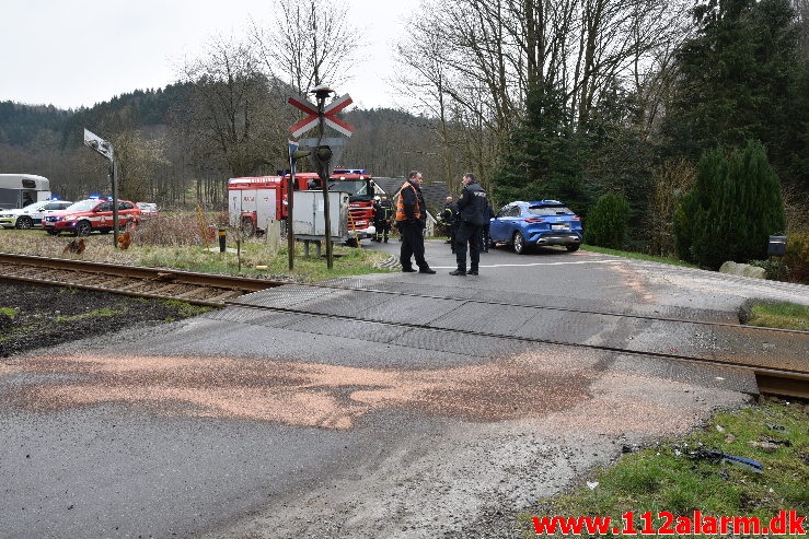 Redning - Personpåkørsel tog. Lerbæk Møllevej ved Lerbæk Mølle. 06/03-2020. Kl. 13:26.