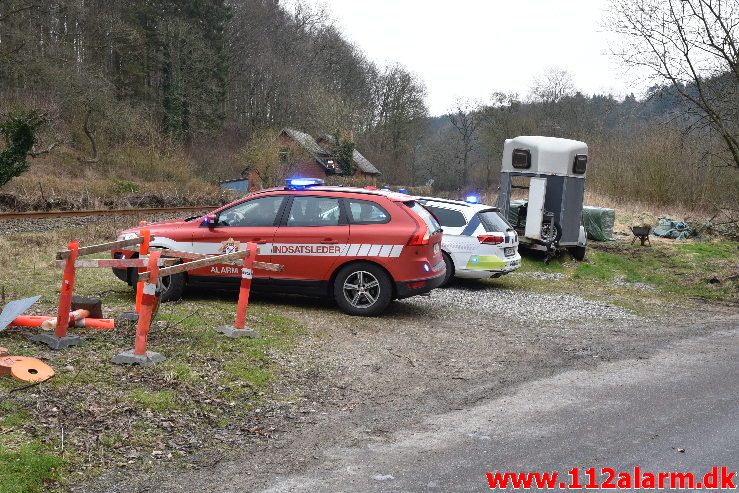 Redning - Personpåkørsel tog. Lerbæk Møllevej ved Lerbæk Mølle. 06/03-2020. Kl. 13:26.